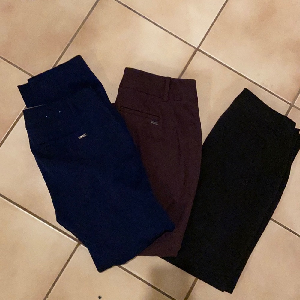 Calvin Klein Bundle of THREE Ankle cropped straight leg Pants/trousers